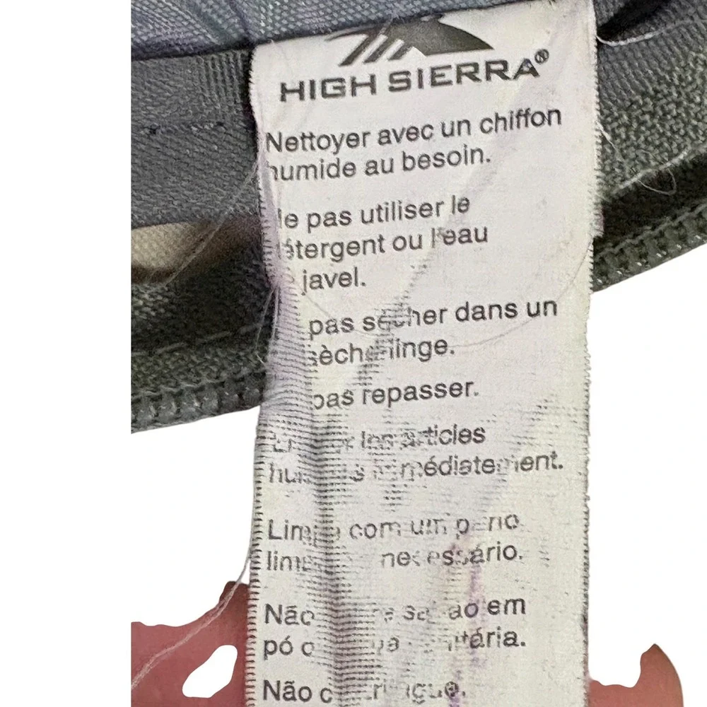 High Sierra Gray Map Print Multi Pocket Hiking Travel Backpack